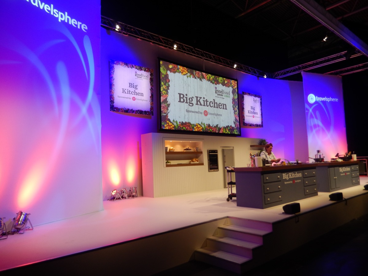 Big Kitchen conference display stand